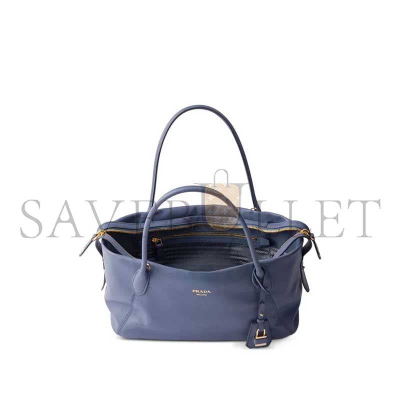 PRADA OUVERT LARGE LEATHER TOTE BAG 1BG661 (32*18.5*13cm)